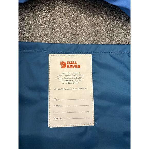 Fjallraven Kanken Backpack 14” Laptop Blue Classic Item 27173 School Travel - Picture 12 of 14